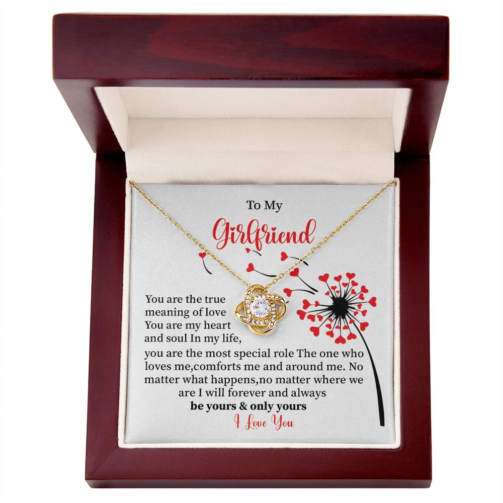 Girlfriend Love Necklace Gift with Message Card Box