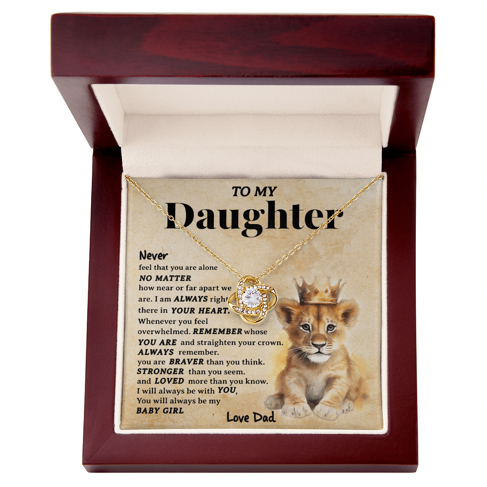 To My Daughter Necklace Gift