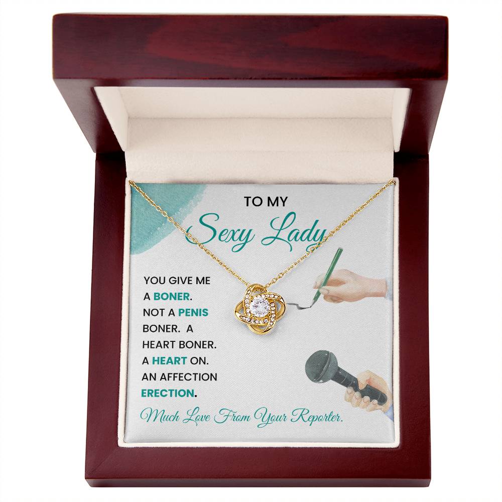 Funny Reporter Necklace Gift for Sexy Lady
