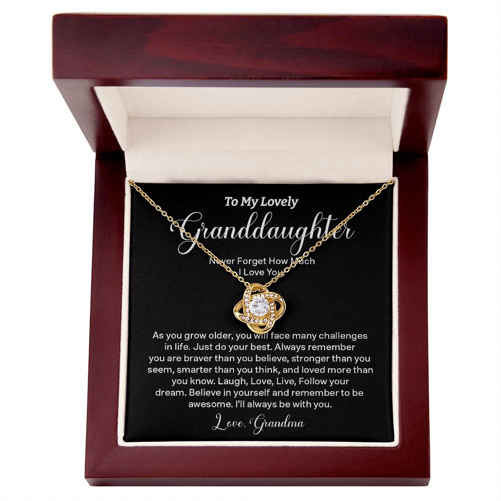 Granddaughter Necklace Gift from Grandma – Believe in Yourself Card