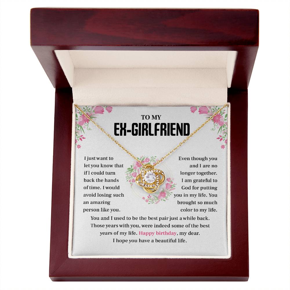 Ex-Girlfriend Birthday Necklace with Apology Card