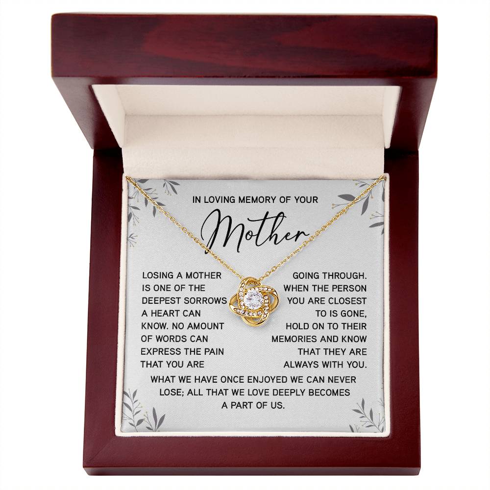 In Loving Memory Necklace For Mother – Sentimental Memorial Jewelry Gift