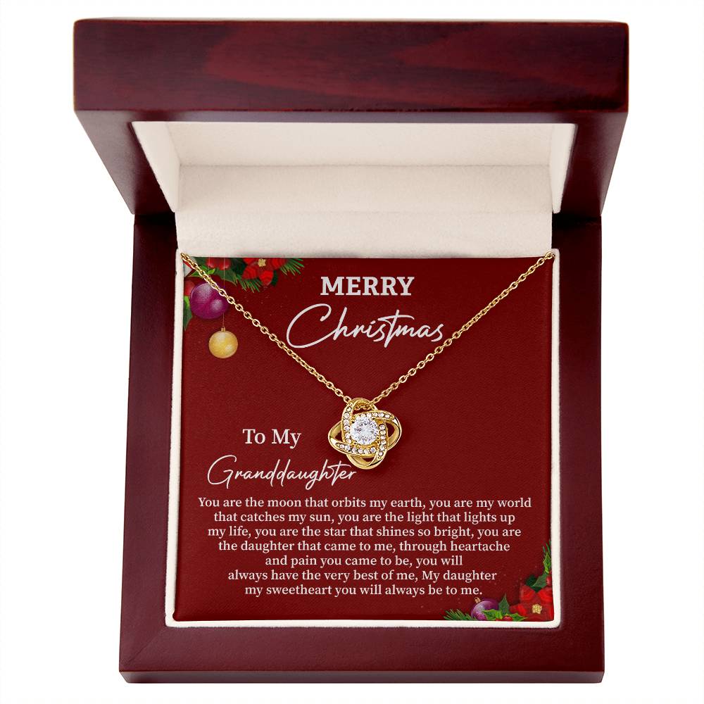 Merry Christmas Necklace Gift For My Granddaughter Gift From Grandma And Grandpa