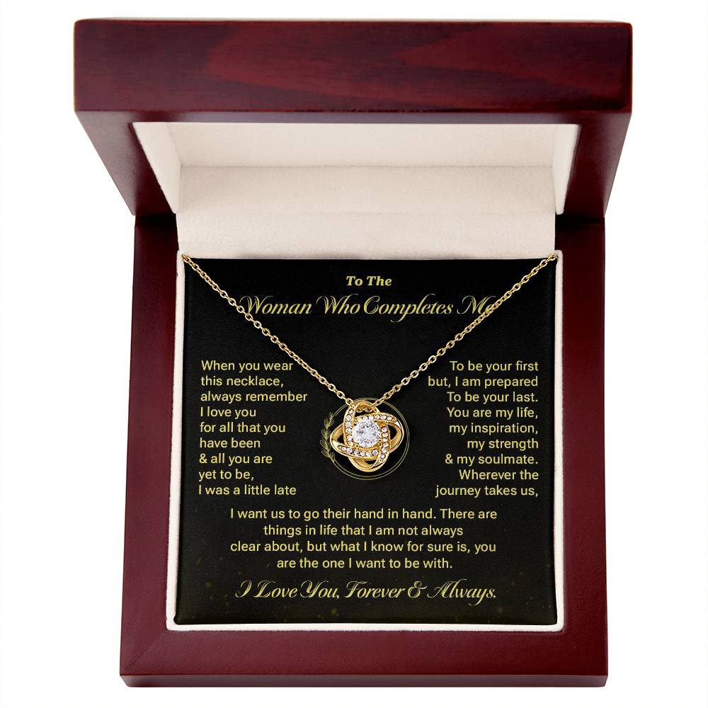 Woman Who Completes Me Necklace with Gift Card