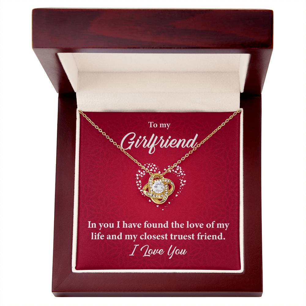 Girlfriend Necklace Gift with Romantic Message Card