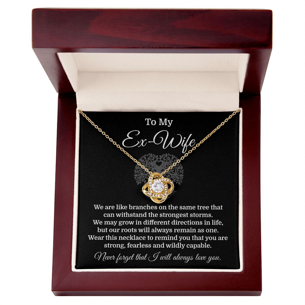 Gift for Ex-Wife With Message Card Strong Tree Bond Necklace