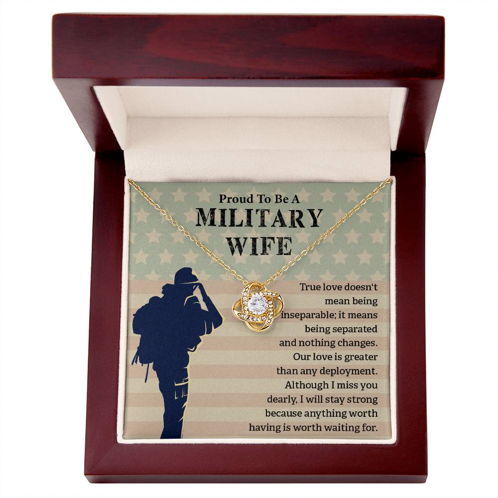 Proud To Be A Military Wife Proud Military Wife Jewelry Heartfelt Gift For Military Spouses True Love Necklace Supportive Gift For Wives Emotional Support Jewelry Unwavering Commitment Jewelry Meaningful Gift For Military Spouses Romantic Gift For Wives