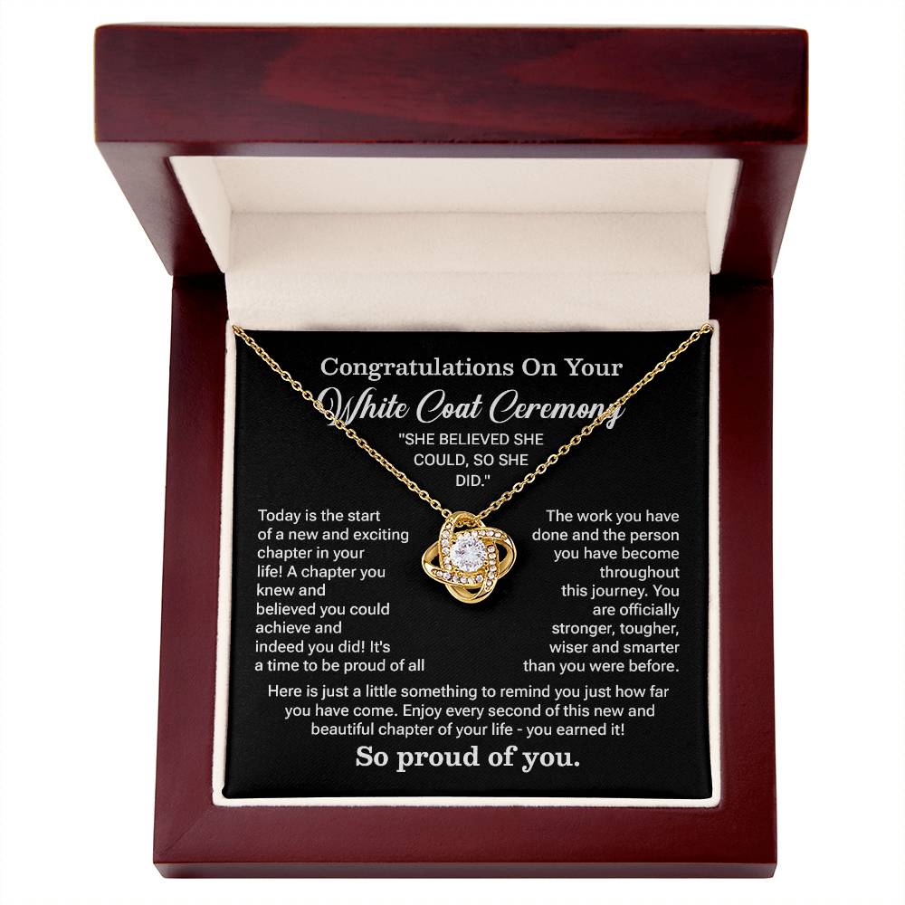 Congratulations On Your New White Coat Ceremony Congratulations Necklace White Coat Ceremony Inspirational Jewelry Gift New Chapter Necklace Meaningful Gift For Graduates Emotional Connection Necklace Motivational Jewelry