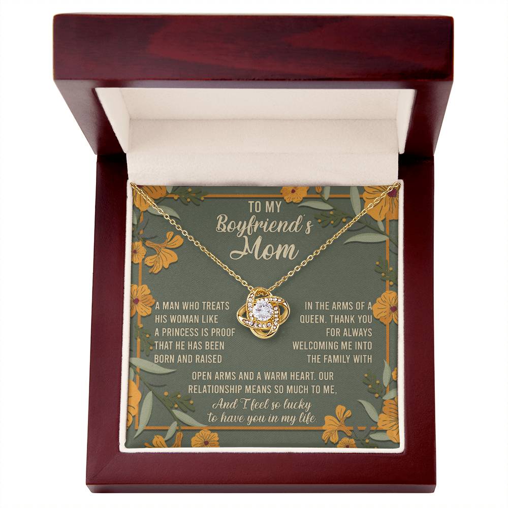 Boyfriend’s Mom Necklace Gift – Forever Love Message Box