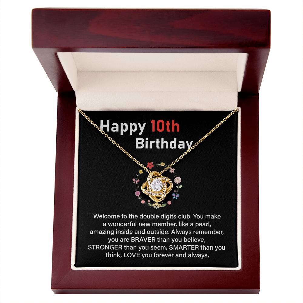 10th Birthday Gift for Girl – Jewelry with Sweet Message Card