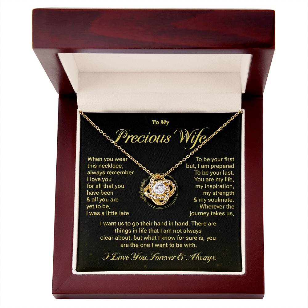 Precious Wife Necklace Gift with Message Card