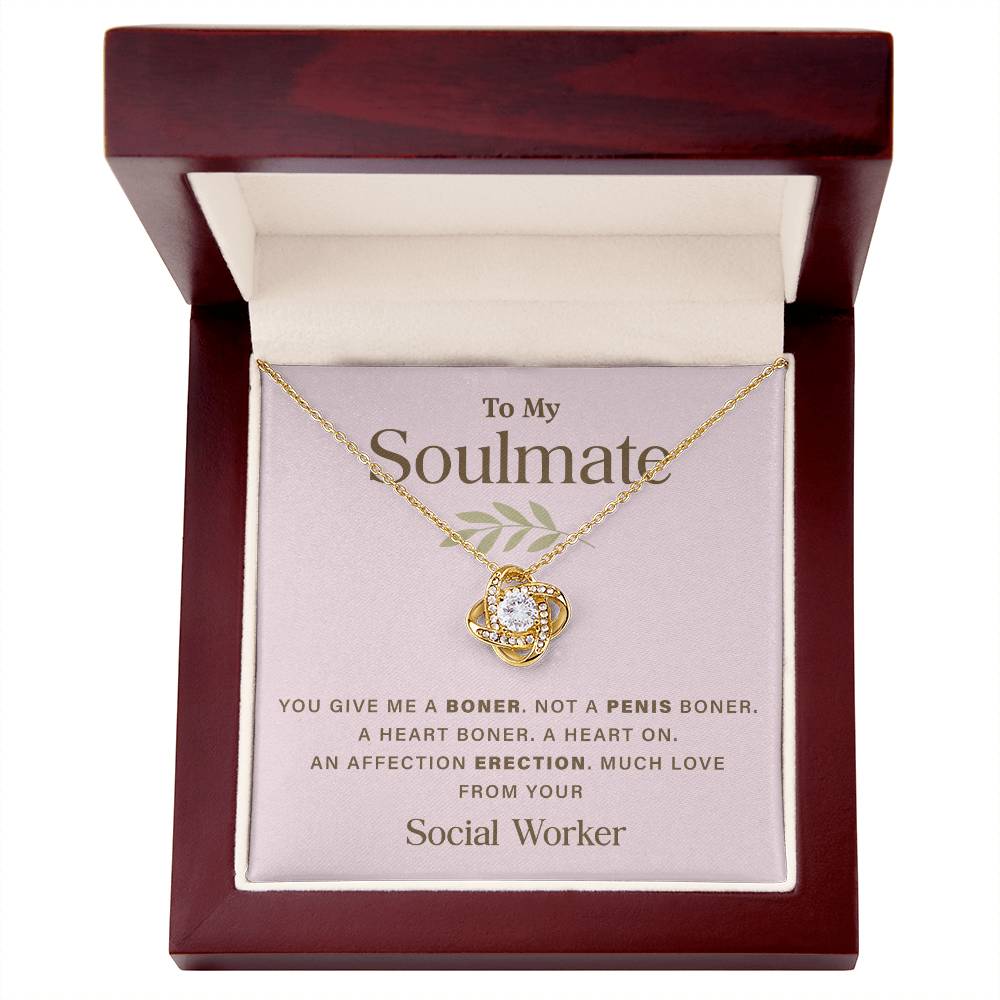 Funny Social Worker Necklace Gift for Soulmate