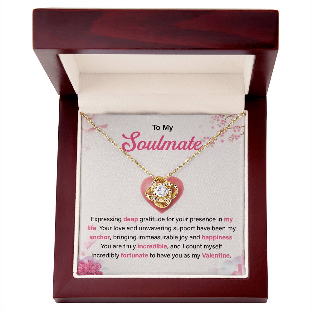Valentine’s Day Necklace for Soulmate with Message Card
