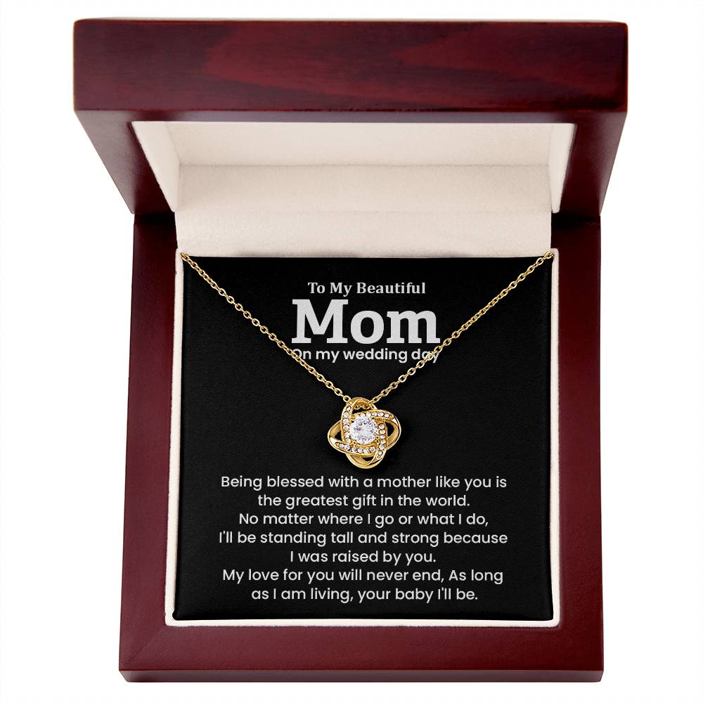 Wedding Day Necklace Gift for Mom from Daughter