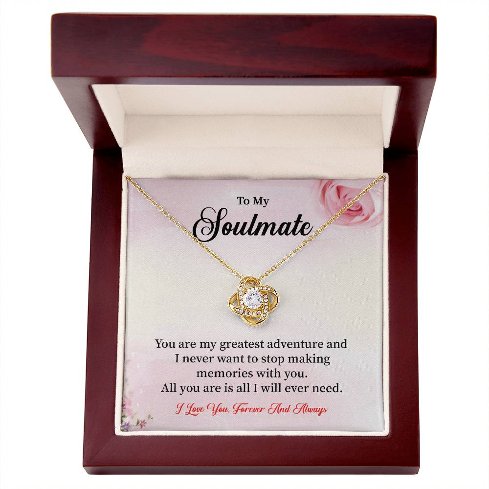 Soulmate Necklace Gift for Her with Message Card