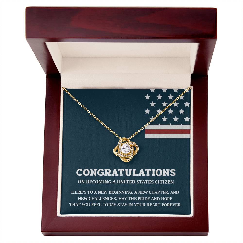 Congratulations Necklace For New U.s. Citizen Necklace For New U.s. Citizen Necklace For U.s. Citizenship Success Necklace For Official U.s. Citizen Jewelry For New U.s. Citizen Necklace With Message Of Hope Gift For American Patriot