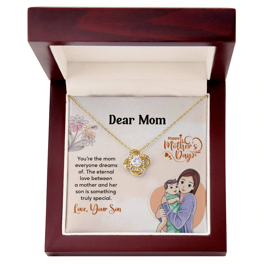 Dear Mom, Heartfelt Necklace For Love Loving Jewelry For Mother's Day Sentimental Necklace For Connection Loving Pendant For A Mother-son Bond Special Pendant Special Necklace Thoughtful Necklace For Love