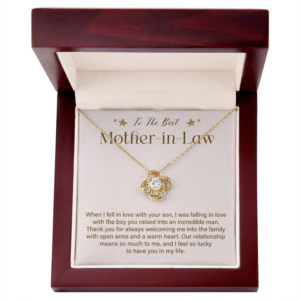 Mother-in-Law Necklace Gift With Heartfelt Message