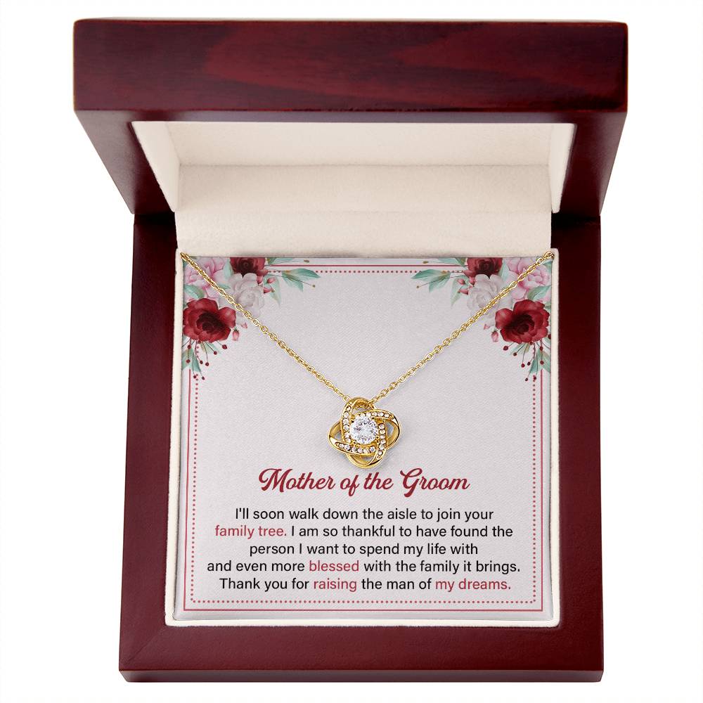 Mother of the Groom Necklace Gift With Message Card