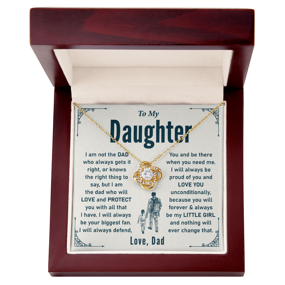 Father to Daughter Necklace Gift Box Message Card