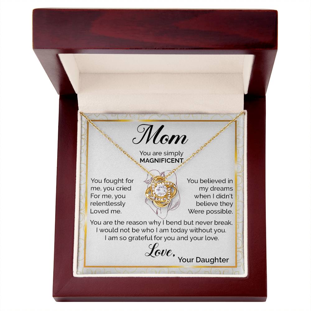 Mom Necklace Gift from Daughter – Magnificent Love Card