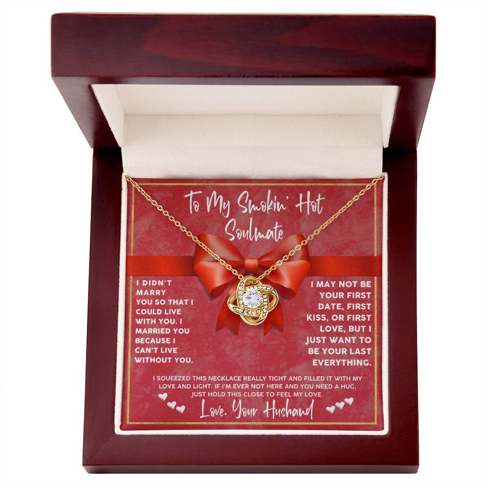 Wife Necklace Gift from Husband with Message Card