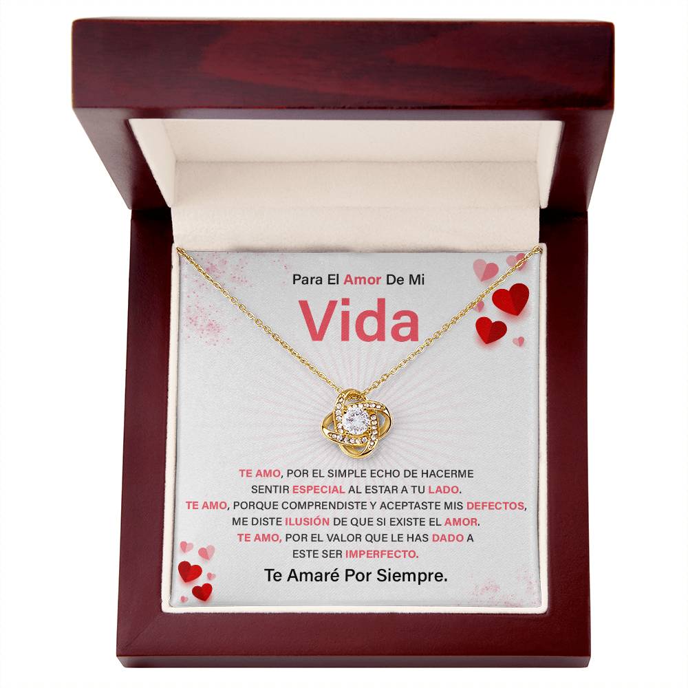 Love Knot Necklace for Soulmate with Spanish Card