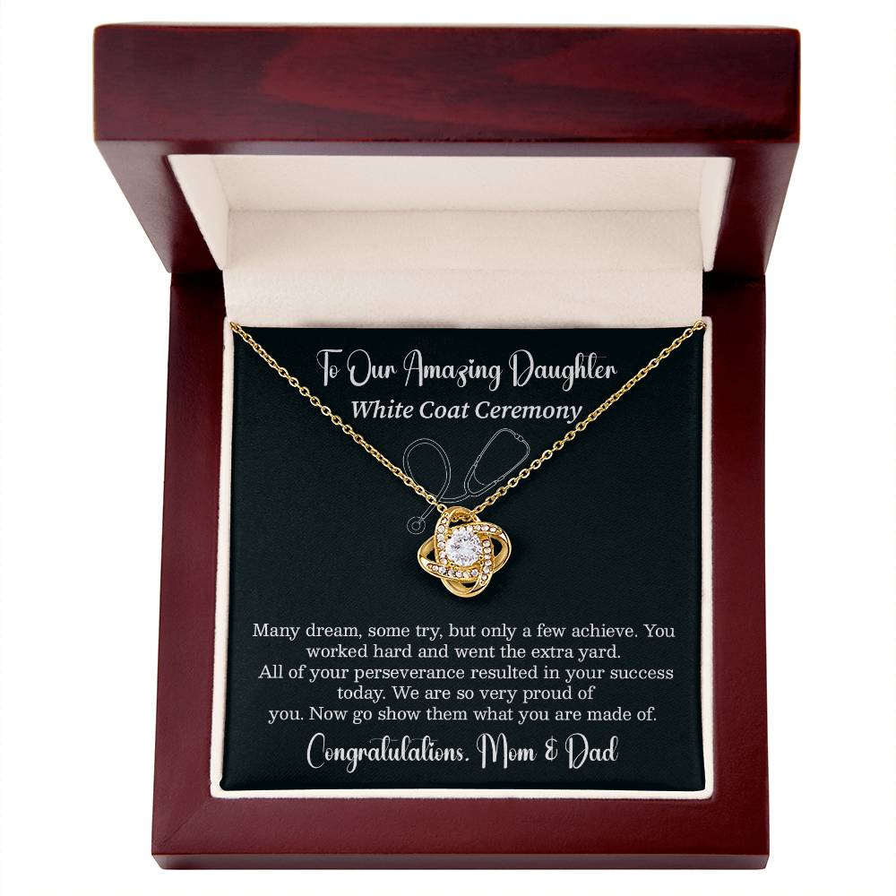 To Our Amazing Daughter On Your White Coat Ceremony Best Wishes Necklace You Are Amazing Necklace Personal Growth Jewelry Motivational Jewelry For New Beginnings Emotional Connection Necklace Meaningful Gift From Parents Congratulations Necklace