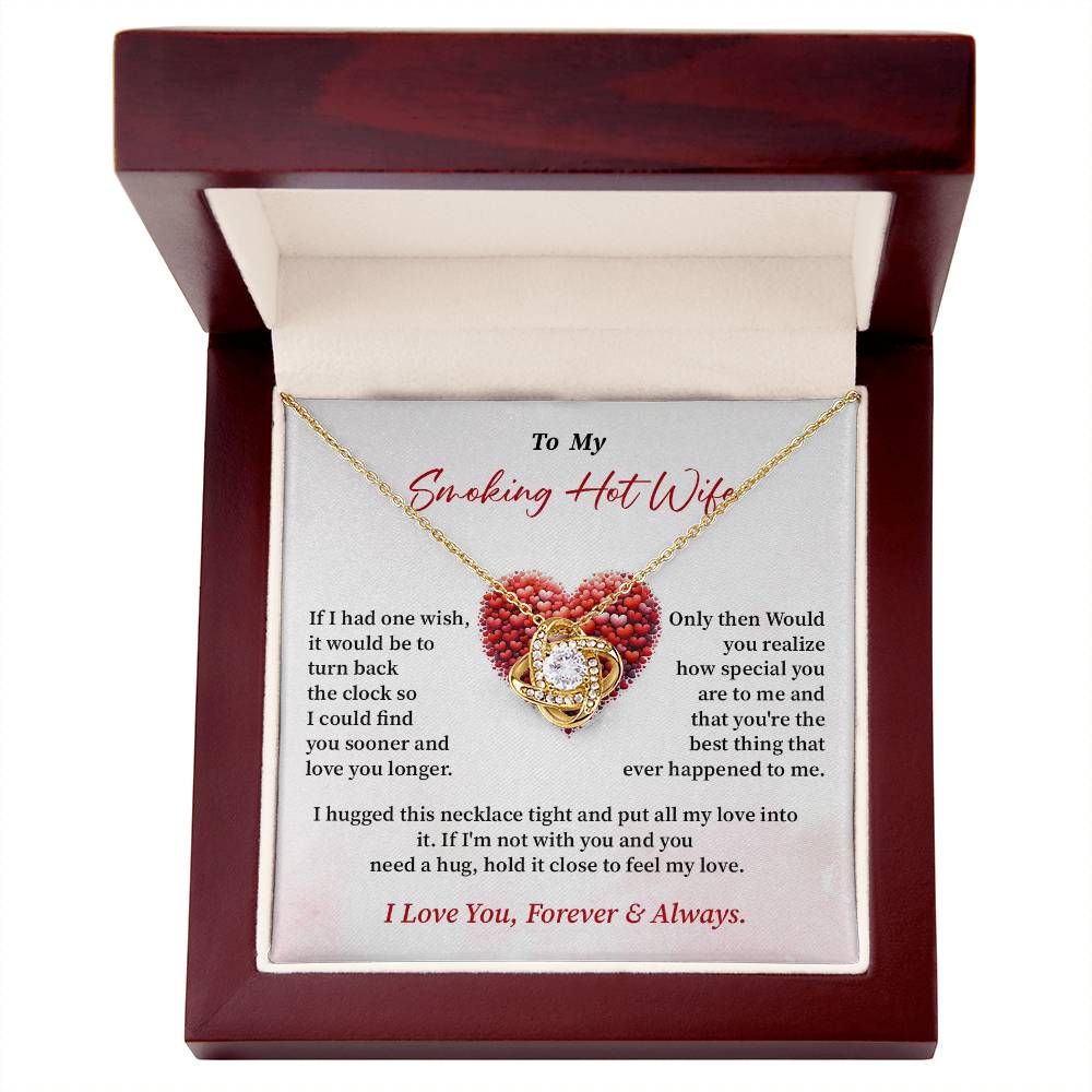 Smoking Hot Wife Necklace Gift with Message Card