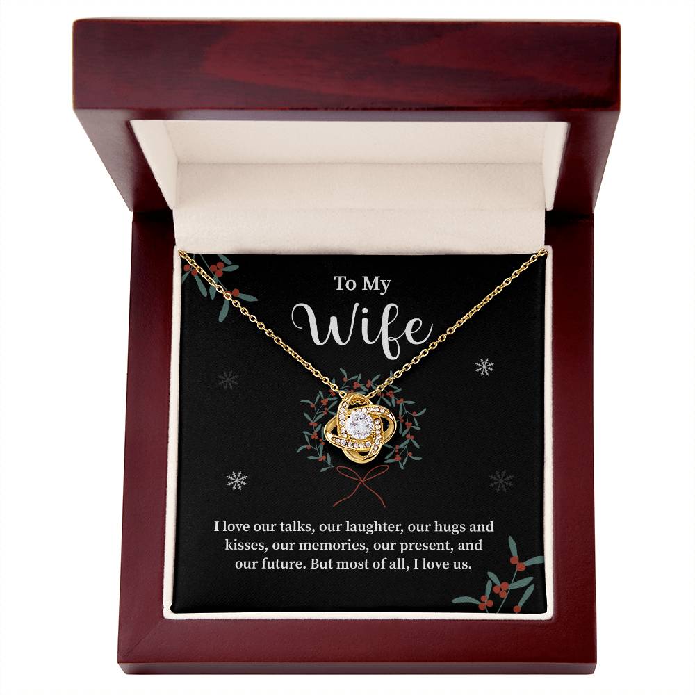 Romantic Christmas Necklace Gift for Wife Jewelry with Message Card