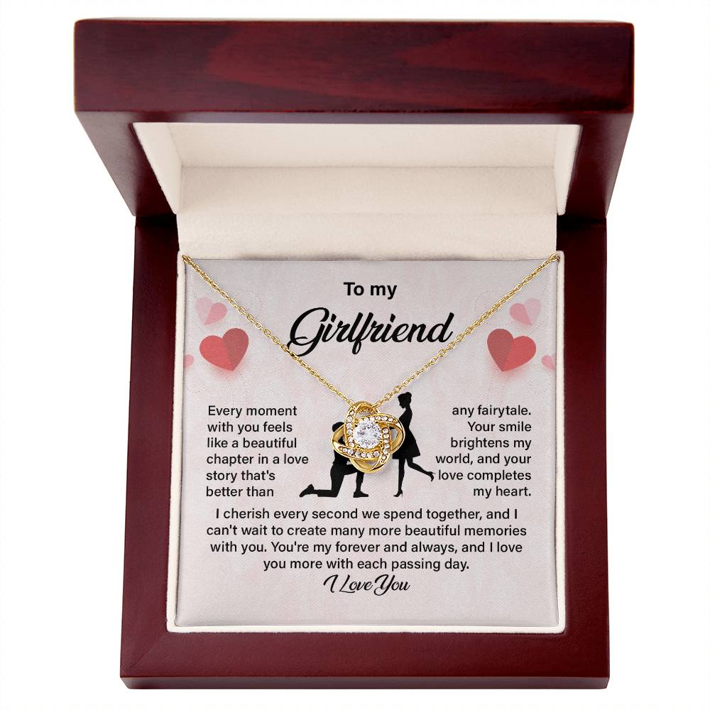Girlfriend Necklace Gift with Sweet Love Message Card