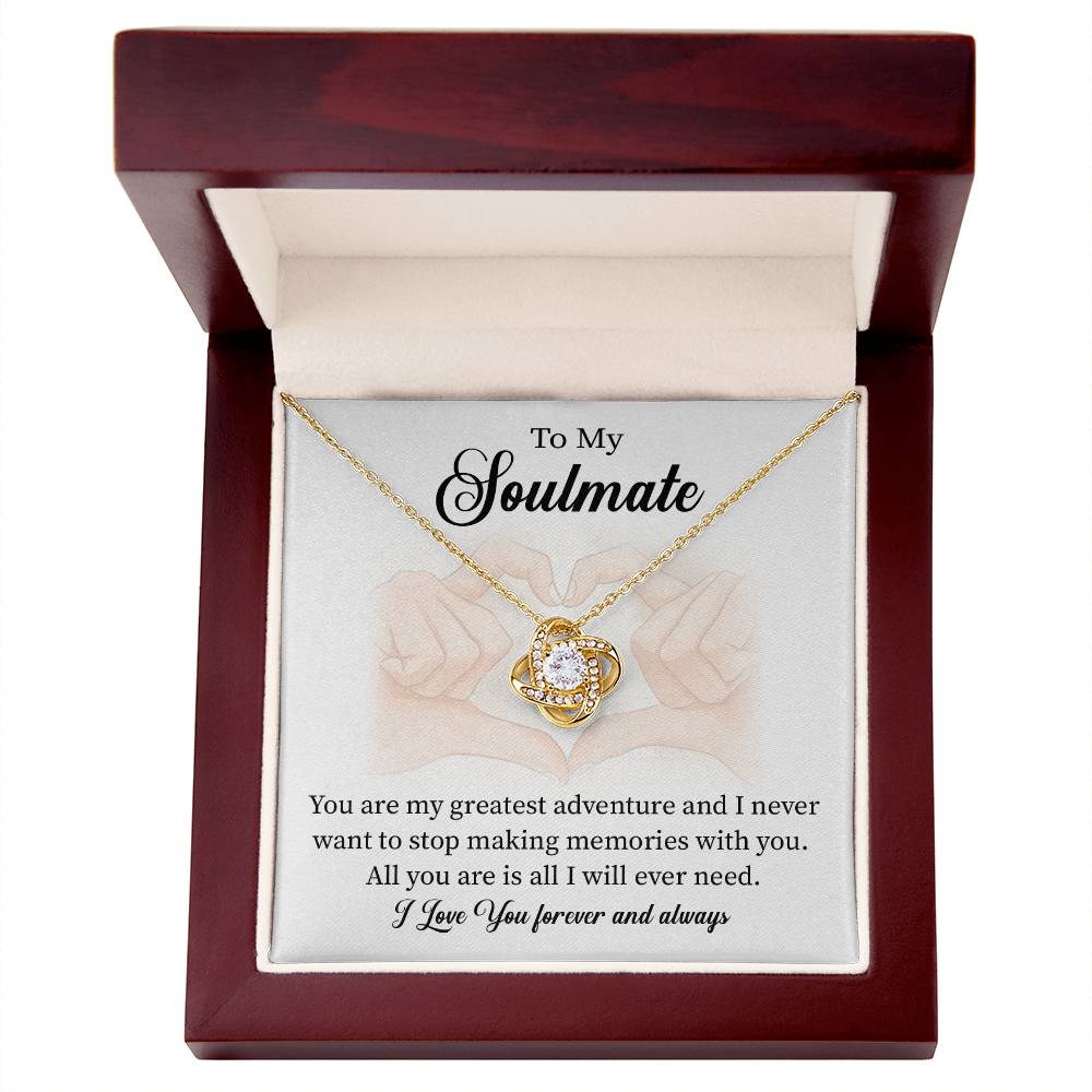Soulmate Necklace Gift for Her with Message Card