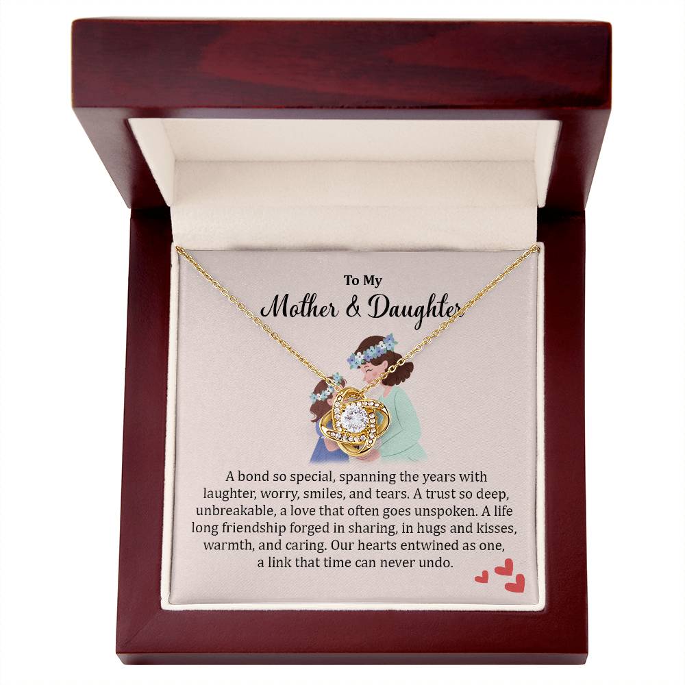 Mother & Daughter Gift Necklace with Meaningful Card