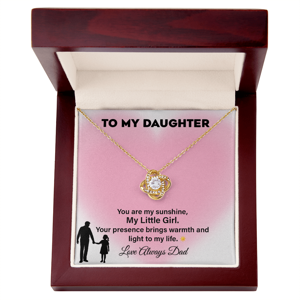 To My Daughter Necklace Sunshine Gift from Dad