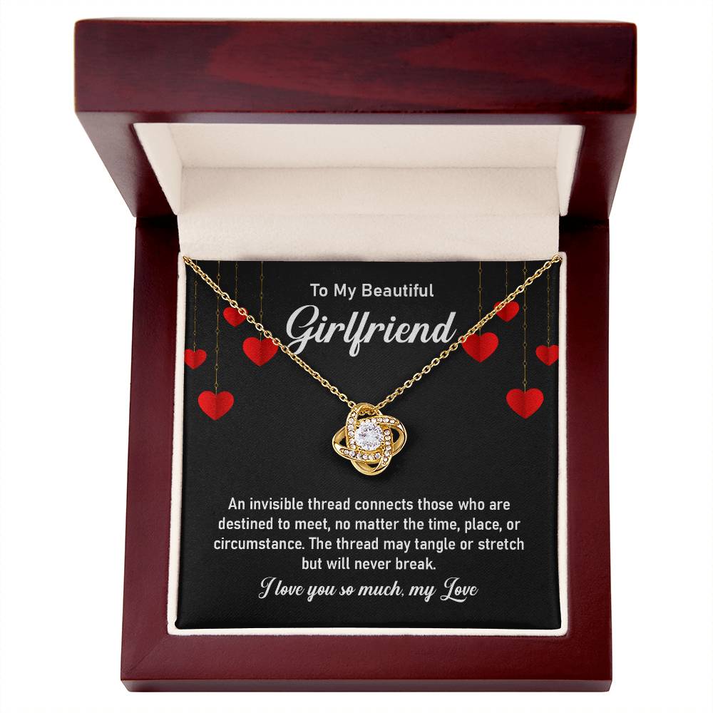 To My Beautiful Girlfriend – Necklace with Message Card