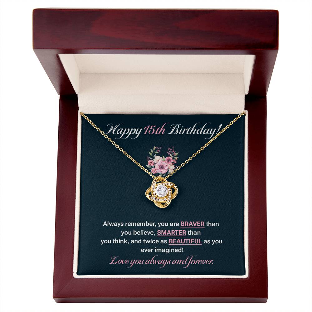 15th Birthday Necklace Gift for Teen Girl – Inspirational Jewelry Box
