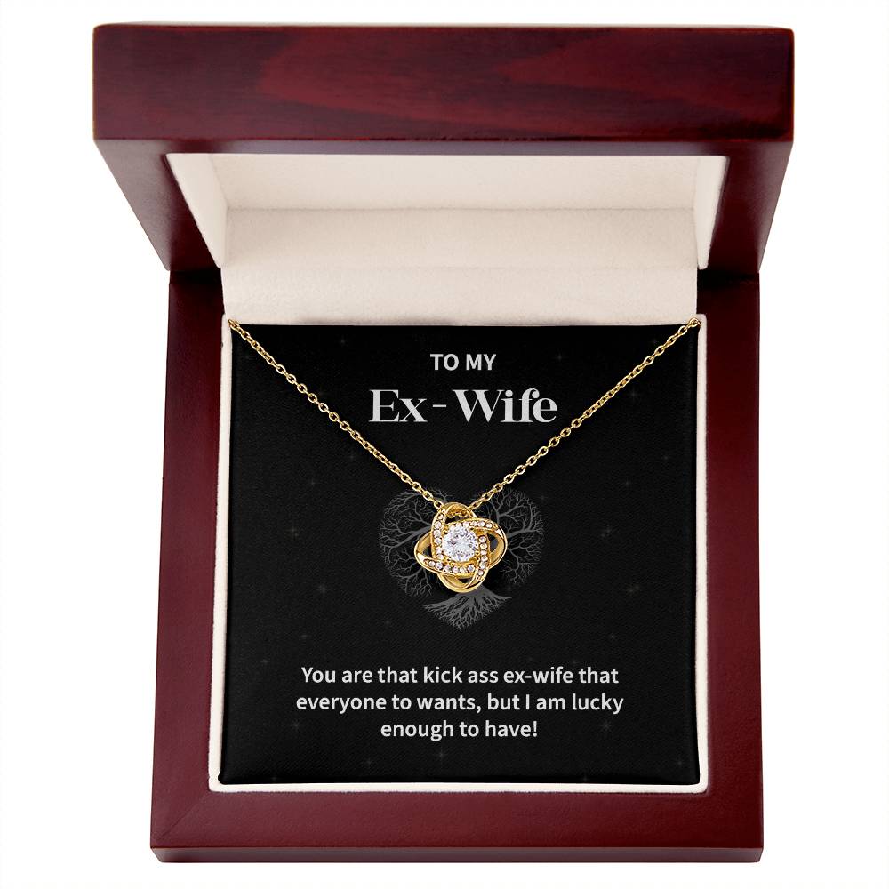 Kickass Ex-Wife Necklace Gift with Message Card
