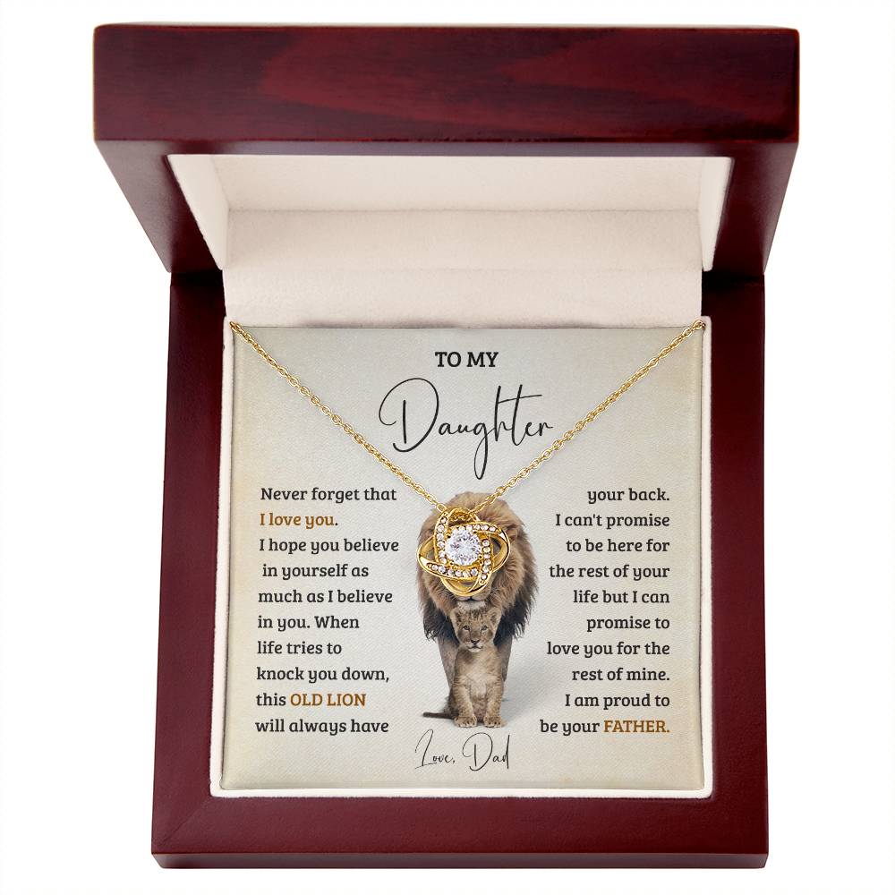 Daughter Gift from Dad with Lion Love Card
