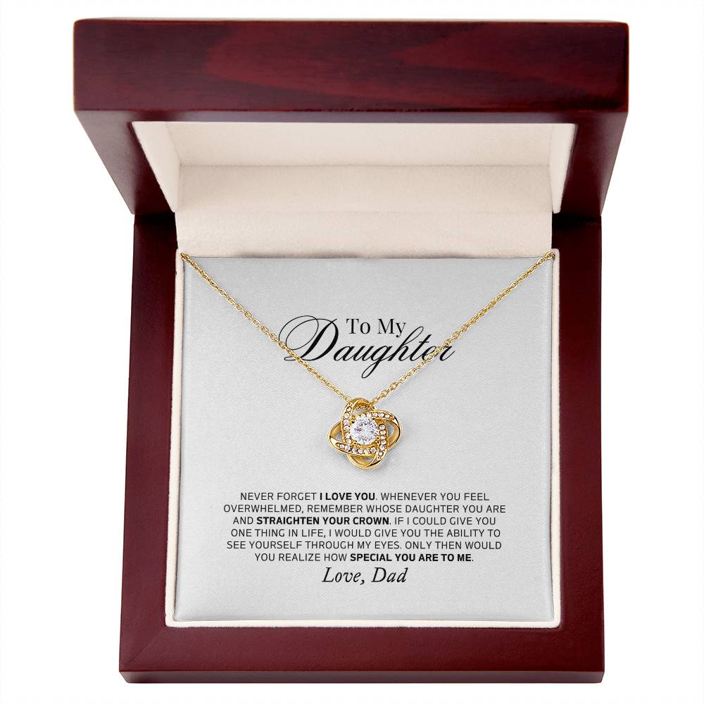 Dad to Daughter Necklace Gift with Message Card