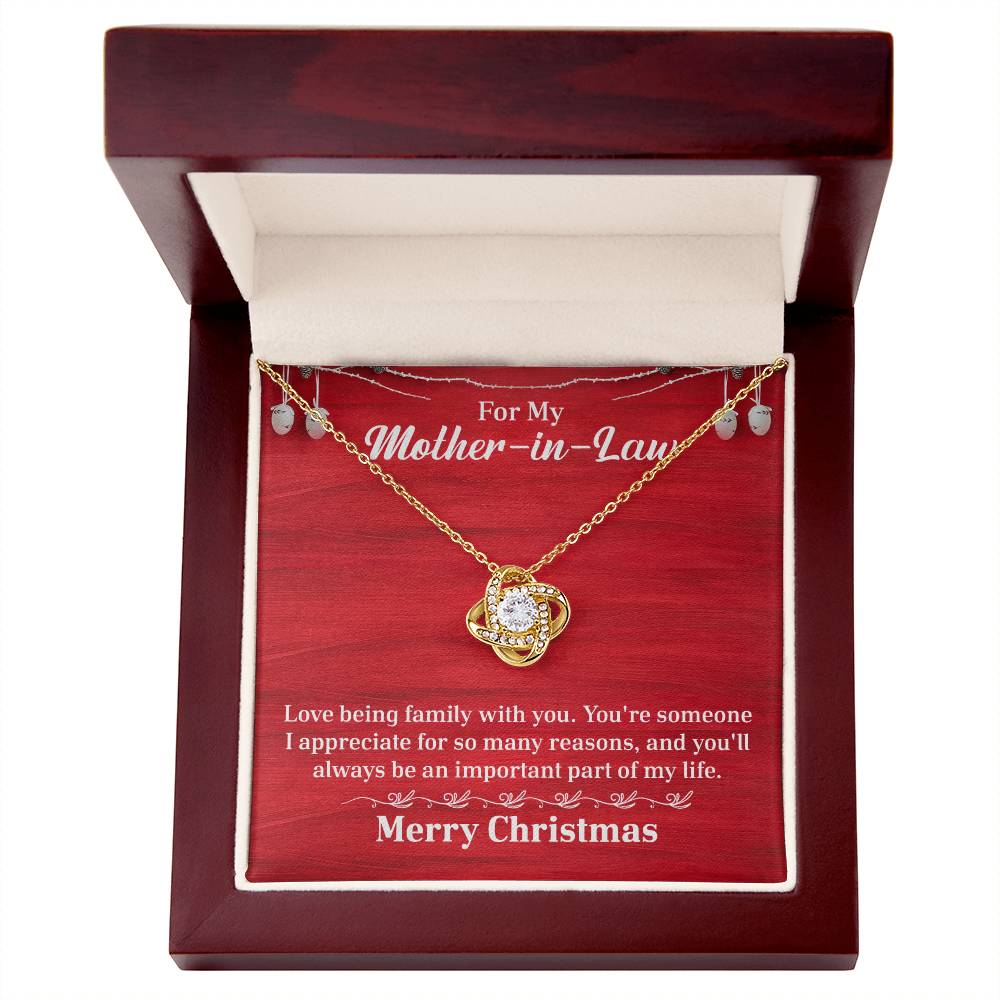Love Knot Necklace For My Mother In Law On Merry Christmas.