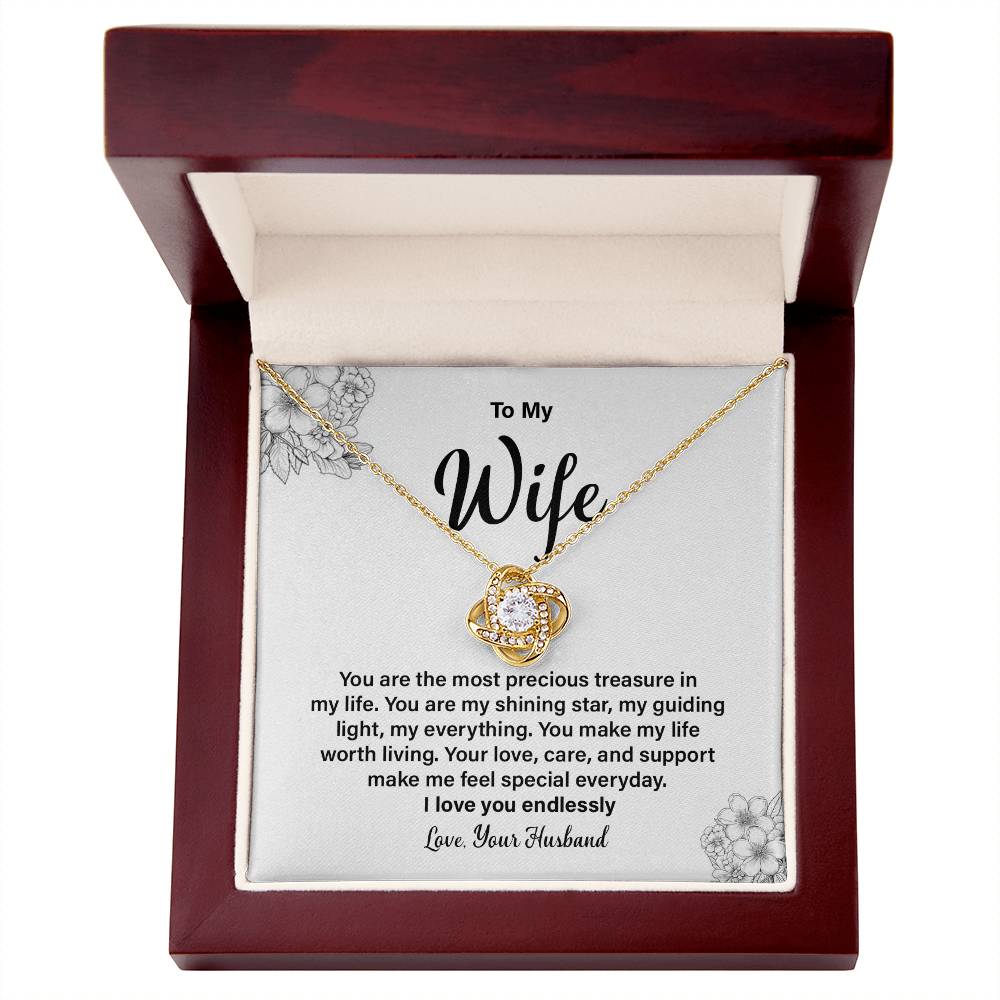 Wife Necklace Gift from Husband with Gift Card