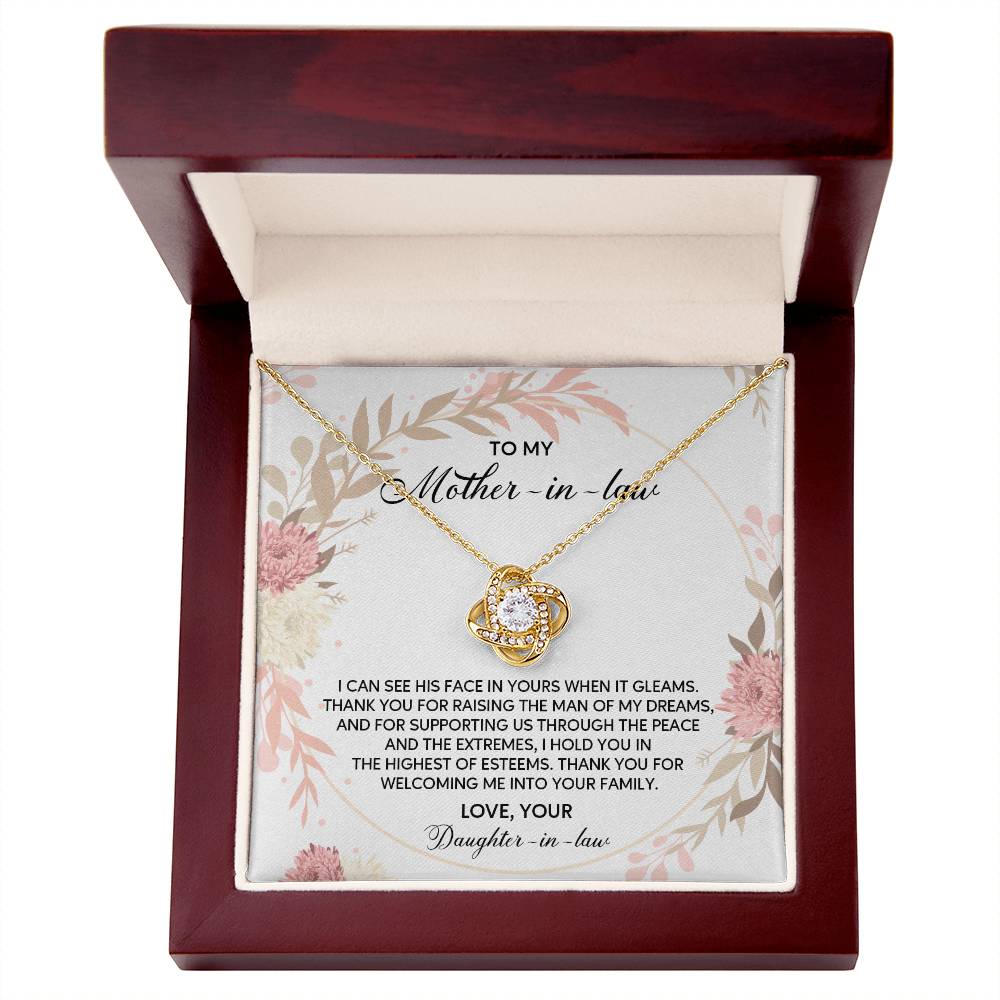 Daughter-in-Law to Mother-in-Law Necklace Gift