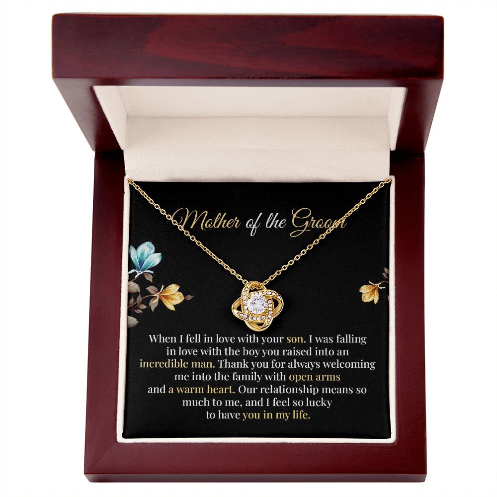 Mother of Groom Necklace Gift – Message Card Jewelry