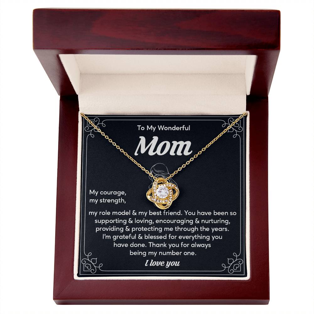 To My Wonderful Mom, Wonderful Mom Pendant Heartfelt Necklace For Her Sweet Pendant Thank You Gift For Support To My Best Friend Mom Jewelry Special Pendant For A Supportive Mom Sentimental Jewelry Thoughtful Necklace