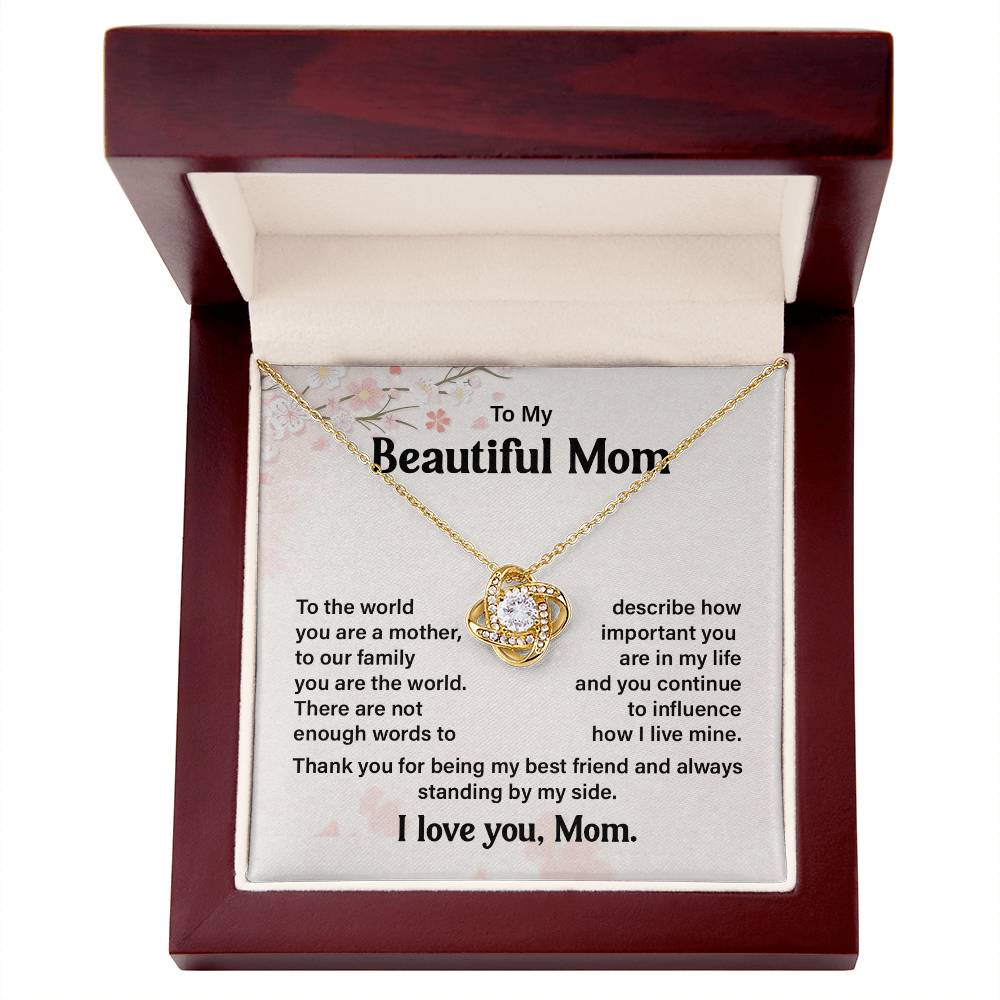 Mother Necklace Gift from Daughter – with Message Card