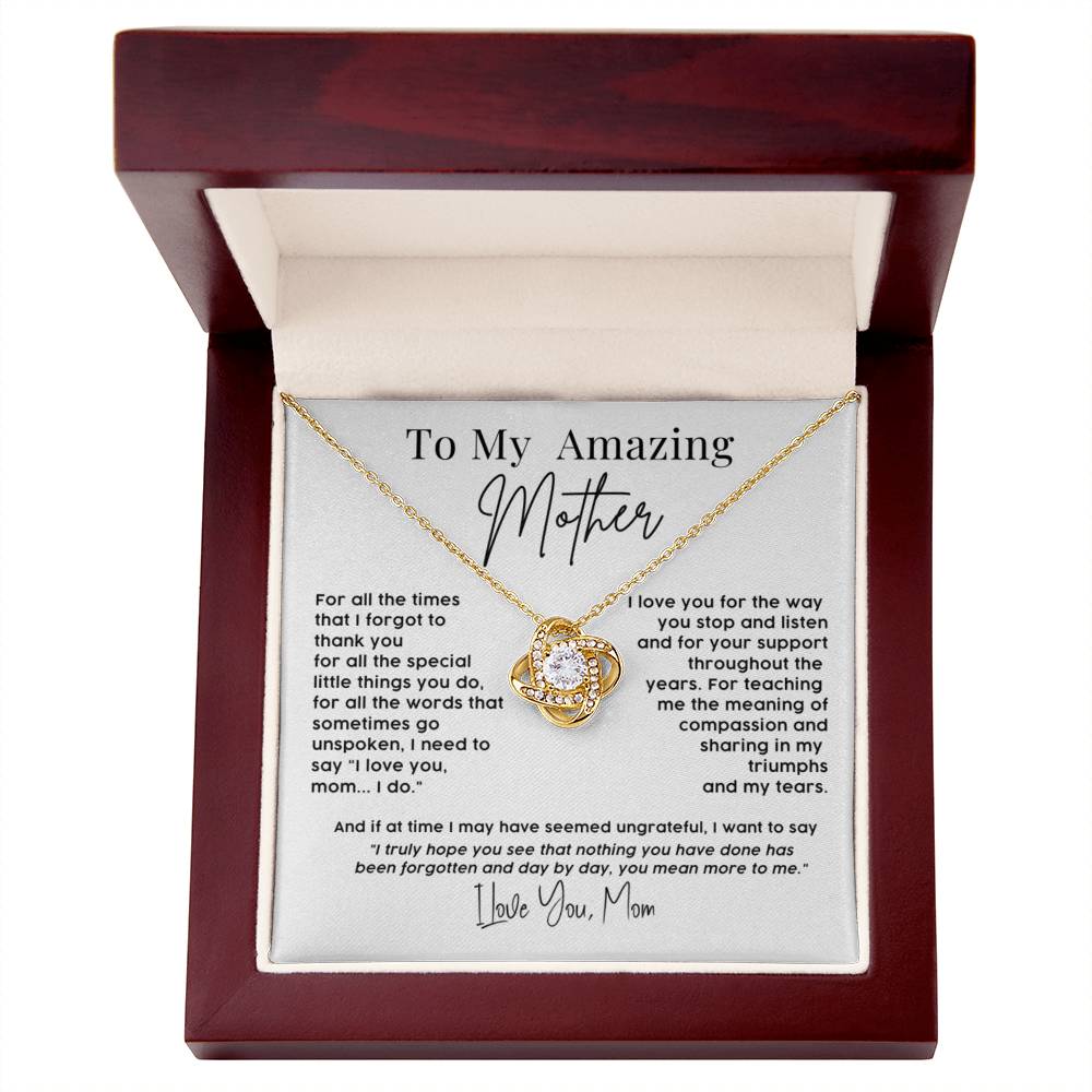To My Amazing Mother – Sentimental Necklace Gift