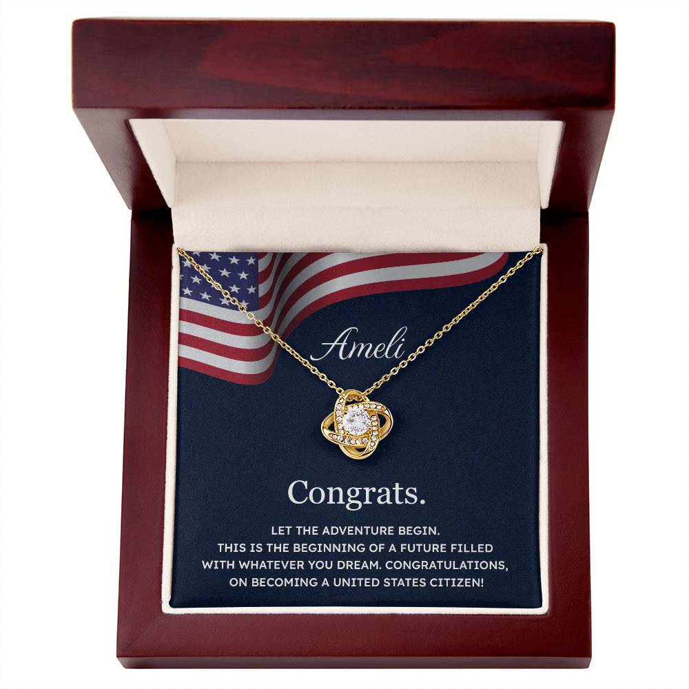 Congrats Necklace For New U.s. Citizen Ameli Necklace For New U.s. Citizen Gift For Citizenship Celebration Necklace With Citizenship Message Necklace For New U.s. Citizen Ameli Gift For Becoming A U.s. Citizen Proud U.s. Citizen Jewelry