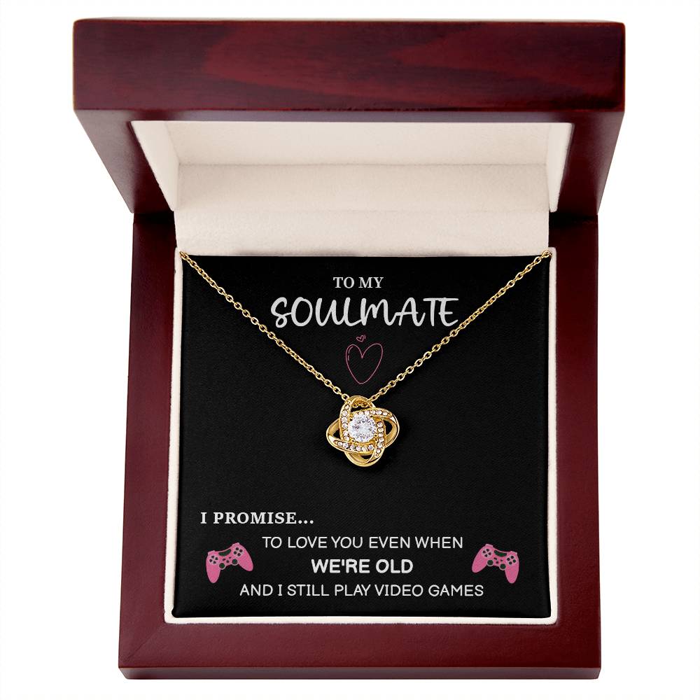 Gamer Necklace Gift for Soulmate – Funny Promise Card