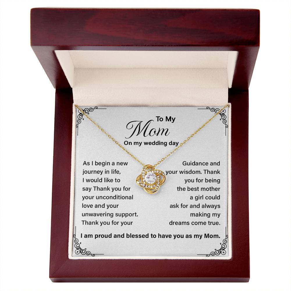 To My Mom on My Wedding Day Necklace