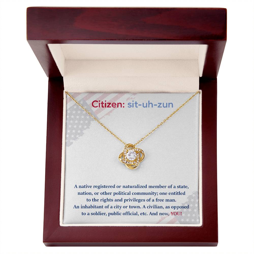 Citizen Necklace Citizen Necklace For New U.s. Citizen Gift For New American Citizen Necklace For Official U.s. Citizen Celebrate Your Freedom Necklace Necklace For U.s. Citizenship Journey Necklace With U.s. Citizen Message Gift For U.s. Citizenship